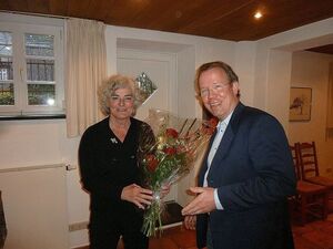 Hoher Besuch für die SPD-Ratsfraktion in Drolshagen. Petra Crone, MdB, mit dem Fraktionsvorsitzenden Thomas Gosmann